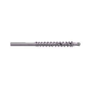 Long metal drill bit with a helical spiral flute and a pointed tip