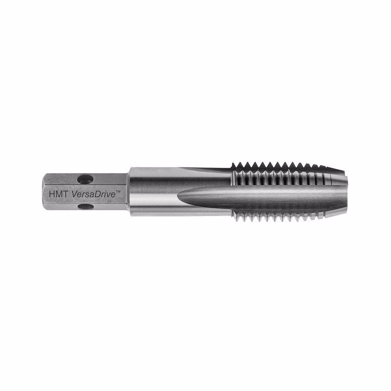 308020-0050 - Alpha Tools Metal dental drill/burr with serrated spiraled end, labeled HMT VersaDrive, used for shaping or drilling in dental procedures