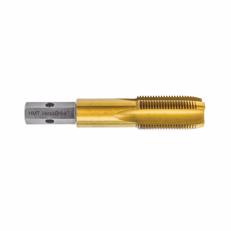 308070-0010 - Alpha Tools Gold-colored threading cutter with spiral flutes and a silver VersaDrive shank.