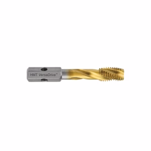 HMT VersaDrive drill bit with gold-fluted cutting portion and gray shank