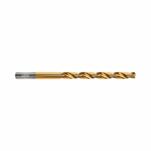 Gold-coated twist drill bit for drilling metal (long length).