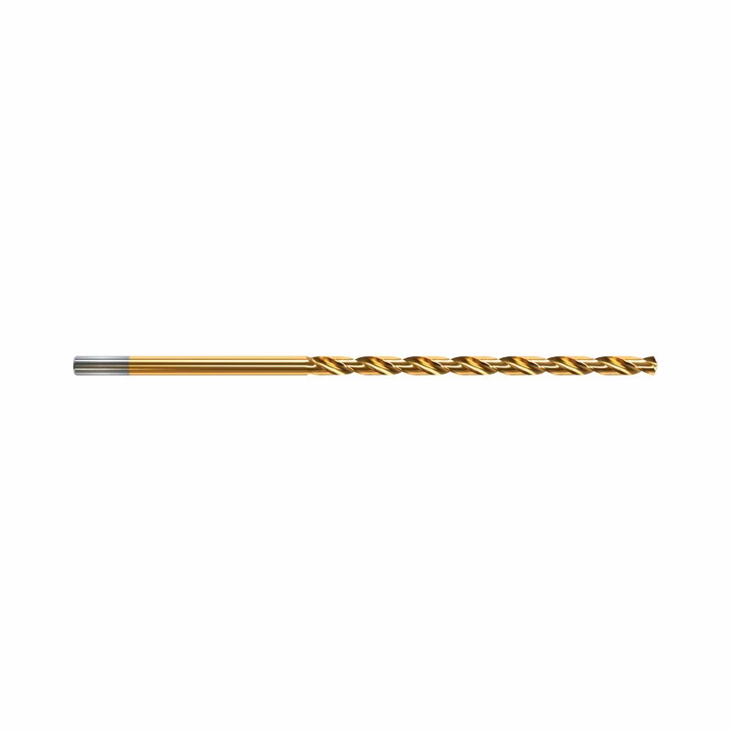 9ELI1364 - Alpha Tools Gold-coated twist drill bit photographed horizontally against a white background