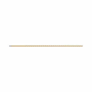 Gold-coated twist drill bit lying horizontally on a white background.