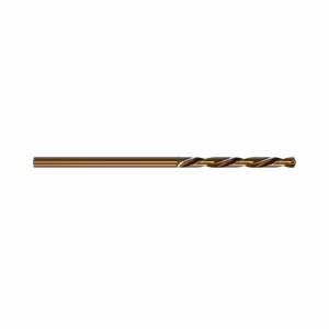 Gold-coated twist drill bit for metalworking with spiral flutes