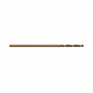 Gold-colored twist drill bit for drilling holes in metal or wood (long shank)