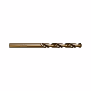 Gold-colored twist drill bit designed for drilling metal holes