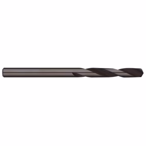 Horizontal metal twist drill bit with spiraled flutes and sharp tip