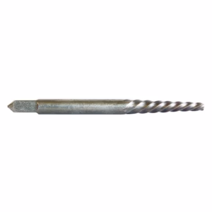 Metal twist drill bit with helical flutes for drilling metal