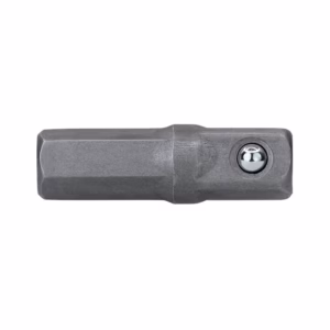 Metal ball detent plunger with hexagonal body, used for indexing or locking mechanisms.