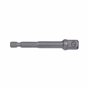 ADP38-75 - Alpha Tools Metal drill/impact driver bit holder adapter with square drive on one end and a socket end on the other (long tool shaft).