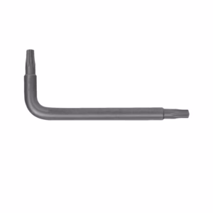 L-shaped hex key (Allen wrench) with a hex bit on each end, metal tool for hex screws.
