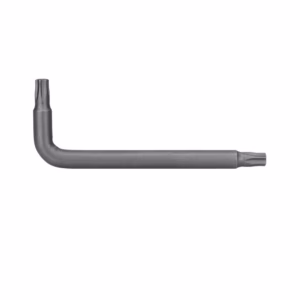 Double-ended L-shaped hex key (Allen wrench) with hex bit on each end used to tighten hex screws.