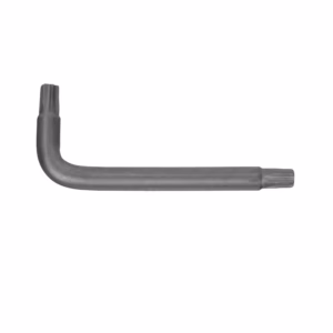 L-shaped metal hex key (Allen wrench) with hexagonal ends on each leg used for driving hex screws