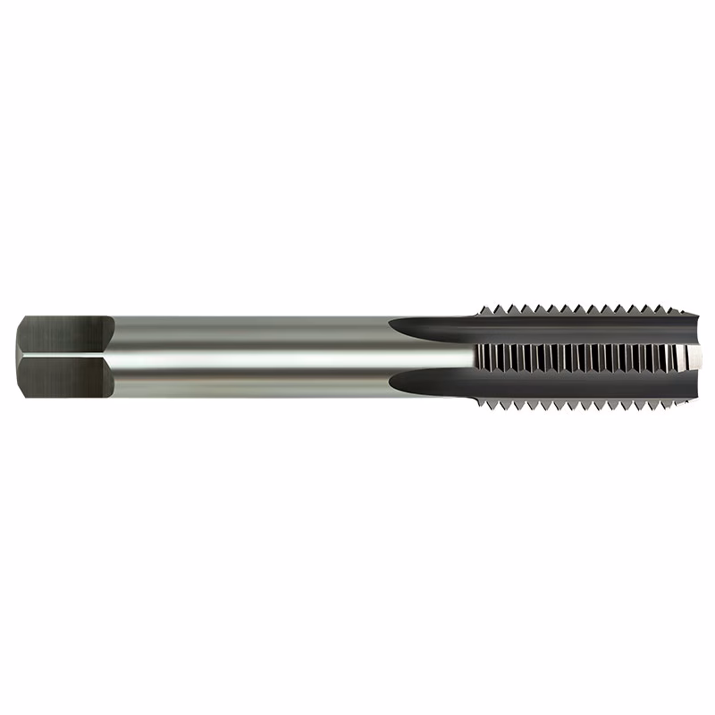 BSPTHB1 - Alpha Tools Long silver annular cutter with a toothed cutting edge at one end, used for drilling holes.