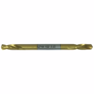 Gold-colored drill bit with twisted flutes and a silver label reading 'ALPHA HSS 3.25' along its shank, shown against a white background.