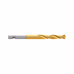 Gold-coated twist drill bit for metal drilling