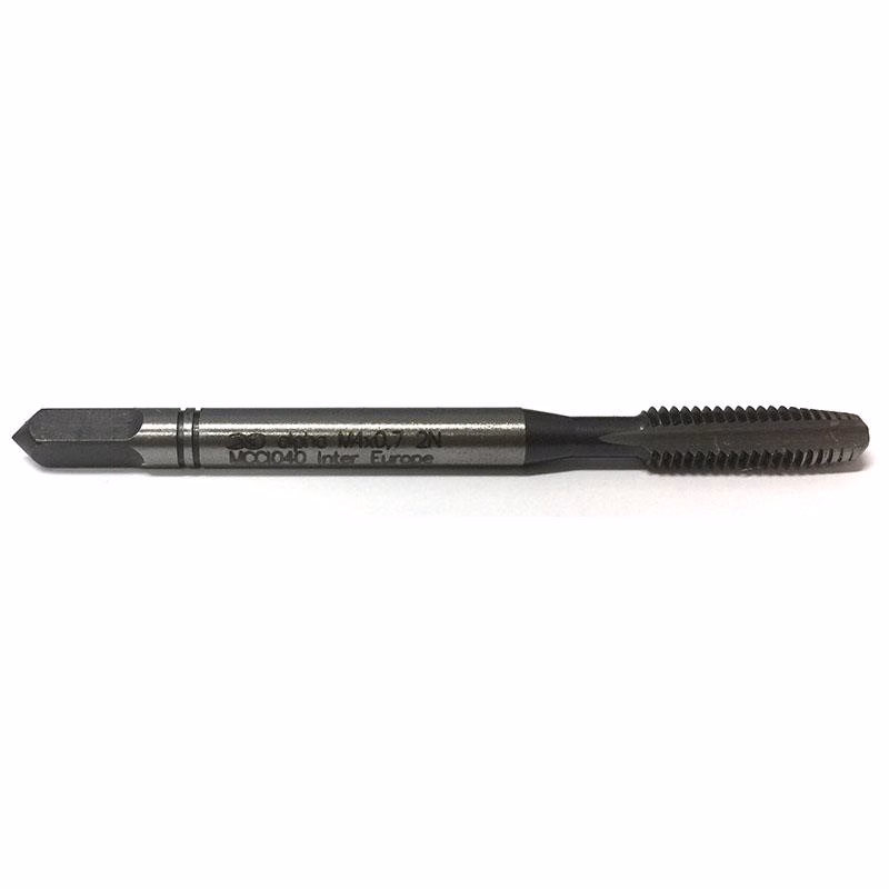 CBSPTCB18 - Alpha Tools Double-ended metal screwdriver bit: flat-head tip on the left and a knurled, textured grip on the right.
