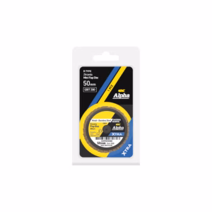Alpha XTRA Zirconia mini flap disc in blister packaging, 50 mm, single piece for metal removal