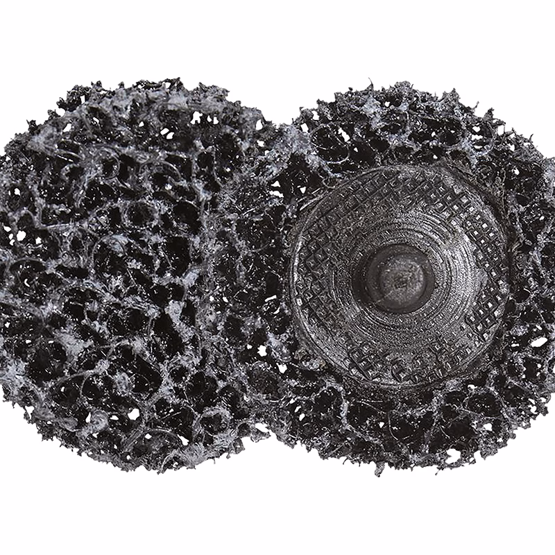 CGSPD50BC_2 - Alpha Tools Two black porous circular foam pieces with a honeycomb-like cell structure and a central textured disk.