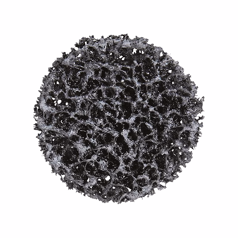 CGSPD50BC_4 - Alpha Tools Round black, porous sponge-like ball with many holes and a rough texture.