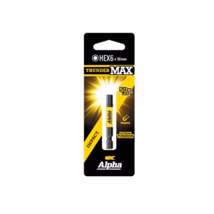 Packaging for Alpha Thunder MAX HEX6 50 mm magnetic impact screwdriver bit