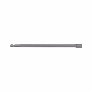 Long gray metal rod with a small knob on the left and a larger hex-shaped end on the right, likely a socket driver extension tool.