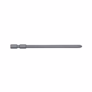 Long twist drill bit with a hex shank and pointed tip, used for drilling metal or wood.