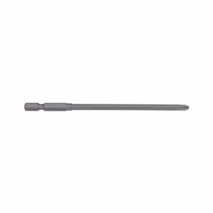 Long gray screwdriver bit with hex shank and slender working end