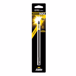 PH2 150mm screwdriver bit on ThunderMax packaging, magnetic tip and high-torque design for impact use