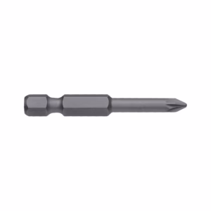 Phillips-head screwdriver bit with a hexagonal shank for use in a power drill or driver
