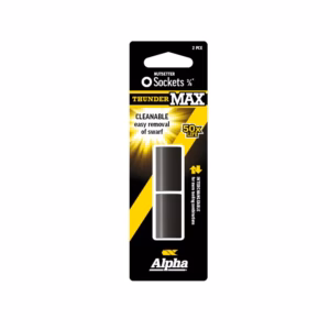 Two-piece Thunder Max nutsetter sockets in blister pack for 3/8-inch drive (Alpha).