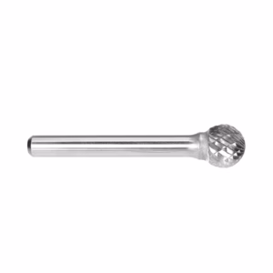 Ball-ended metal stylus tool (ball burnisher) with a textured hemispherical tip and smooth cylindrical handle, used for shaping clay or jewelry