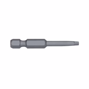 Screwdriver bit with a long hex shank and tapered tip