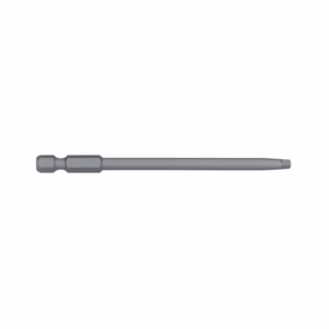Long hex-bit screwdriver extension with a hex socket at the left end and a slender gray shaft.