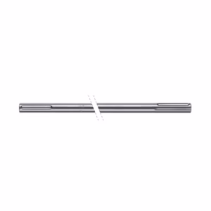 Slim silver pen lying horizontally with a white diagonal scratch across its center on a white background.