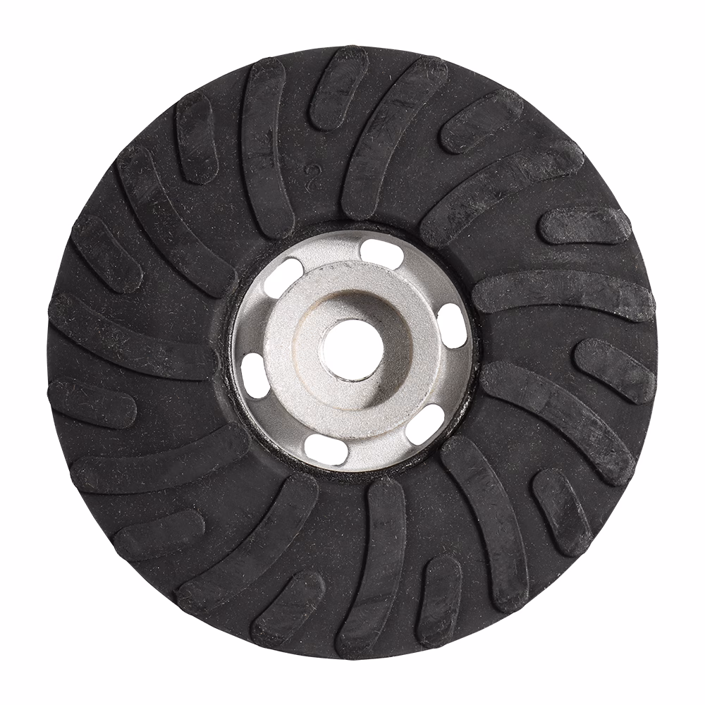 GBHP125 - Alpha Tools Round abrasive flap disc with a metal central hub and central hole, used for grinding and finishing metal surfaces