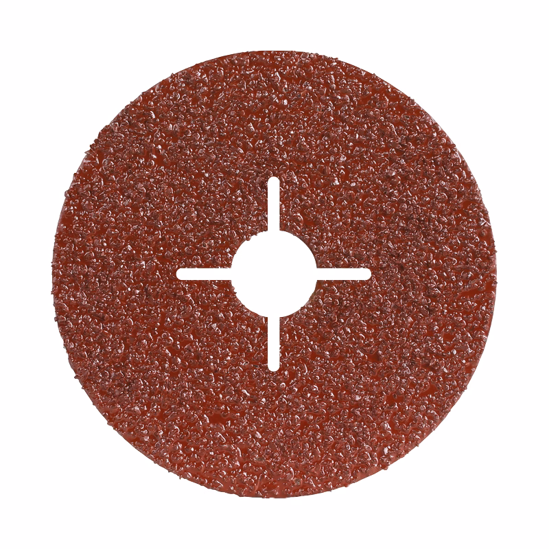 GRFA11560 - Alpha Tools Red circular grinding disc with rough abrasive surface and central hole.