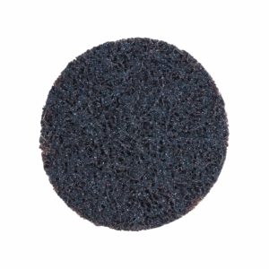Circular black abrasive scrubbing pad for heavy-duty cleaning (round cleaning disc)