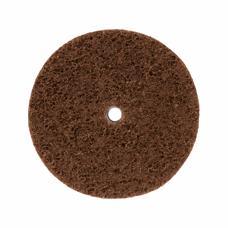 GTKSP75EC_3 - Alpha Tools Brown circular sanding disc with a central hole, used for rotary tool polishing or grinding tasks.