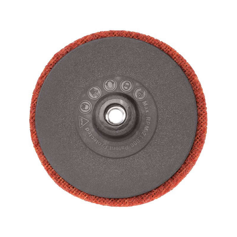 GTKSP75M_2 - Alpha Tools Circular red abrasive polishing pad with a central mounting hole for attachment to a power sander/rotary tool