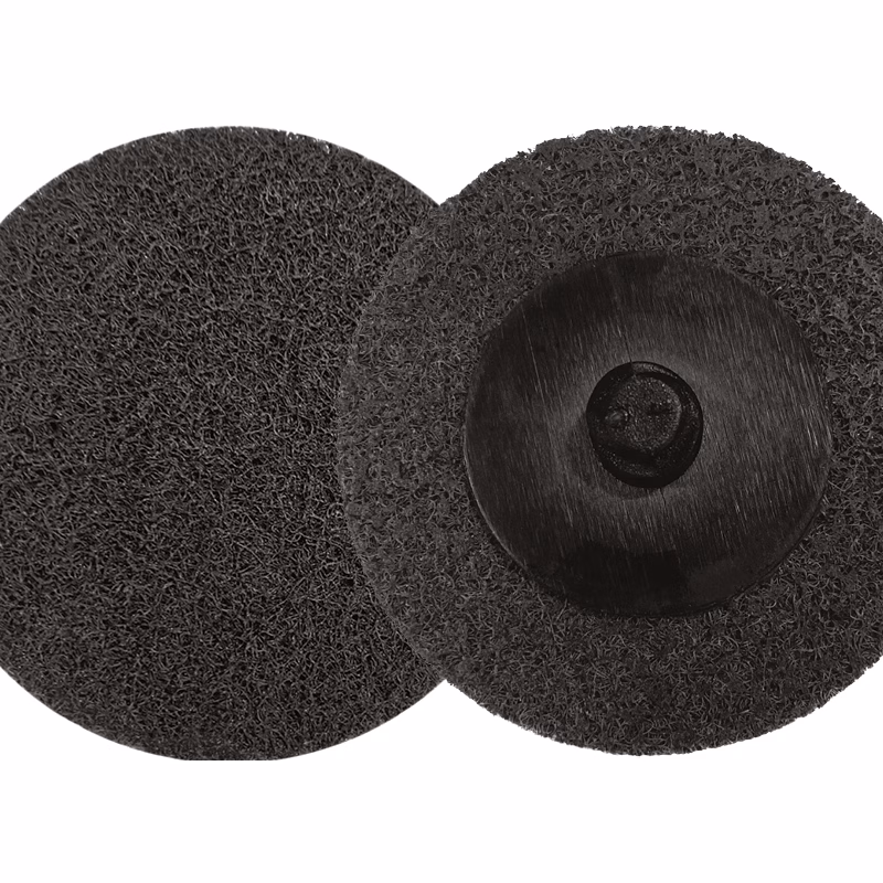 GUFD125C - Alpha Tools Two black abrasive sanding discs overlapping, showing rough porous surface and central mounting hole.