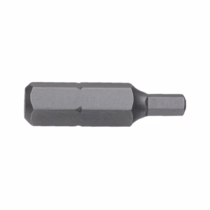Double-ended screwdriver bit with a hex shank on one end and a ribbed body for grip; metal tool accessory.