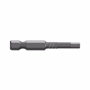 Long metal driver bit with hex shank and knurled grip for use in a drill or driver.