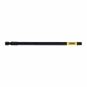 Black pen-style precision tool with a square tip on the left and a yellow Alpha label on the right.