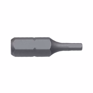Interchangeable screwdriver bit with a hex shank for a power drill or driver