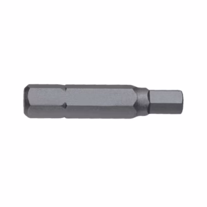 Double-ended screwdriver bit with two different tip profiles and a hex shank on one end.