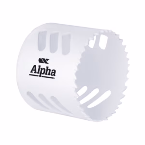 White Alpha dough docker with a perforated serrated wheel used to dock dough