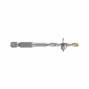 Self-drilling drill bit with twisted flutes and a threaded tip for metal/wood drilling
