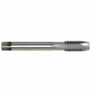 Long silver thread milling cutter with a multi-flute cutting head at one end, used to cut external threads on metal.