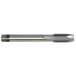 Thread milling cutter with a long cylindrical shank and helical cutting teeth for threading metal